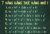 7 Hằng Đẳng Thức Lớp 8 Và Cách Ghi Nhớ Nhanh Hiệu Quả