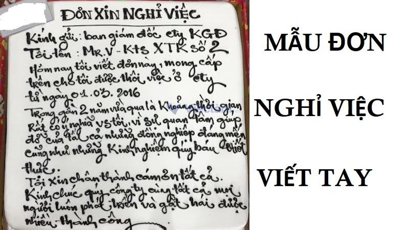 Mẫu đơn xin nghỉ việc chuẩn nhất