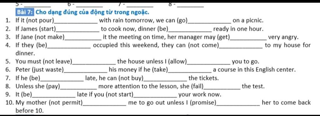 cho dang dung cua tu trong ngoac