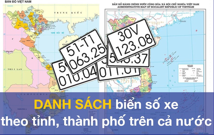 biển số xe các tỉnh thành